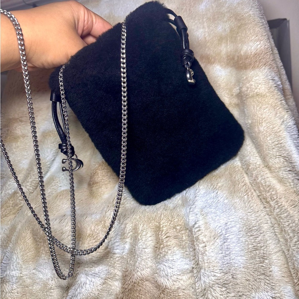 Authentic Coach Shearling Pouch